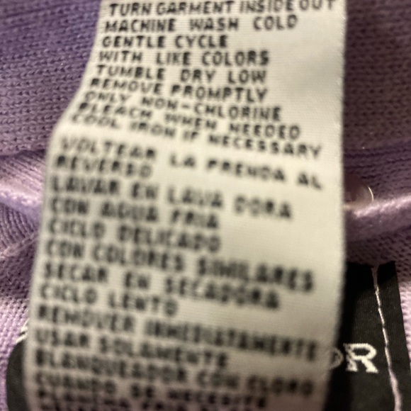 NWT Sag Harbor Shade of Lavender Sweater With Detachable Scarf Size XL - Picture 11 of 13